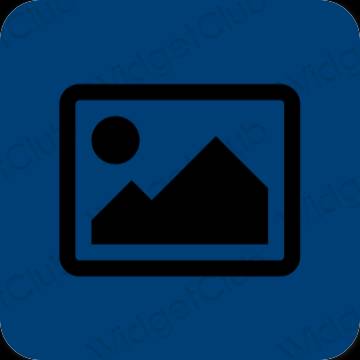 Ästhetisch blau Photos App-Symbole