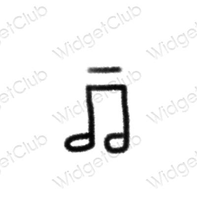 Esthetische Music app-pictogrammen