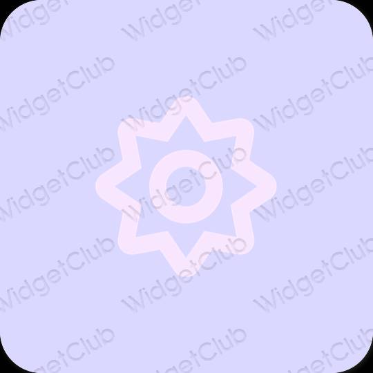 Estetické pastelovo modrá Settings ikony aplikácií