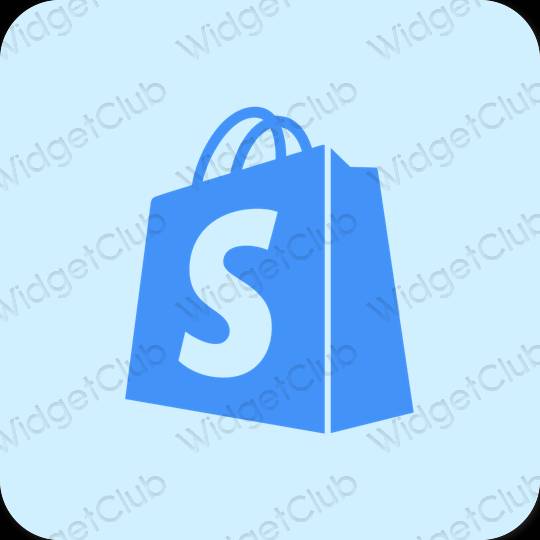 Ästhetisch pastellblau Shopify App-Symbole