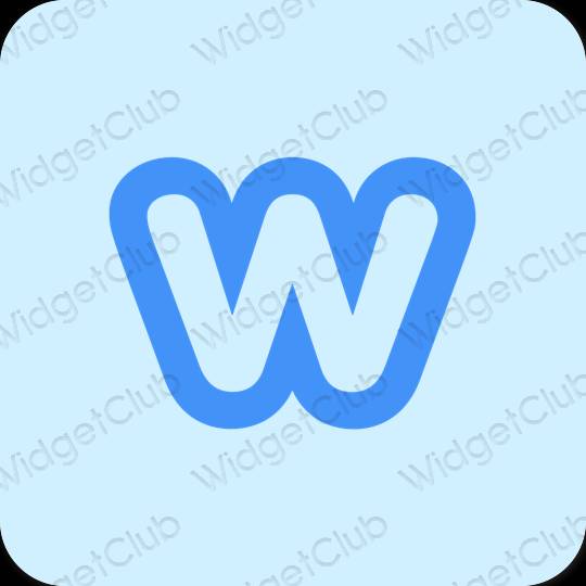 Estetico blu pastello Weebly icone dell'app