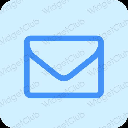 Aesthetic pastel blue Mail app icons