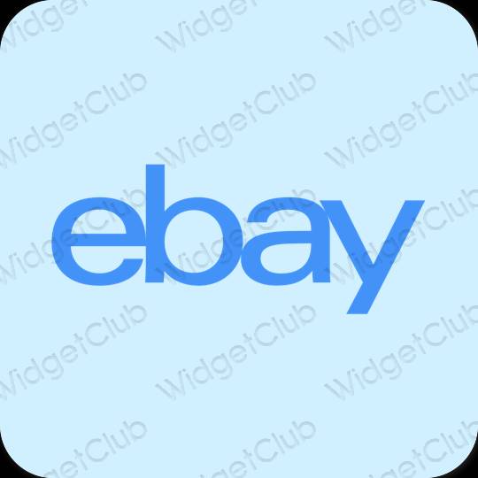 Aesthetic pastel blue eBay app icons