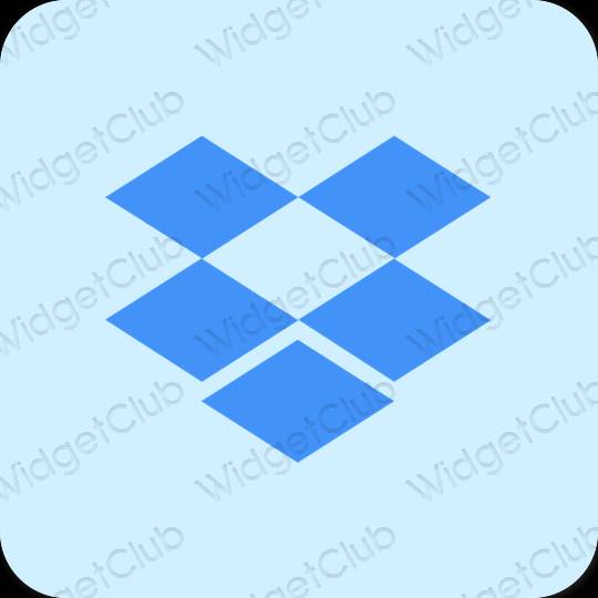 Stijlvol pastelblauw Dropbox app-pictogrammen