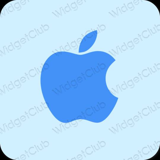 Aesthetic pastel blue Apple Store app icons