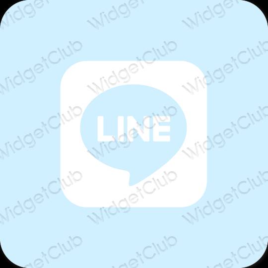 אֶסתֵטִי סָגוֹל LINE סמלי אפליקציה