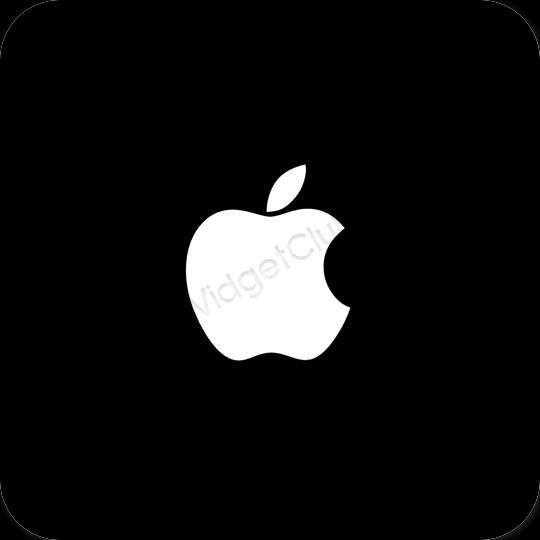Estetik hitam Apple Store ikon aplikasi
