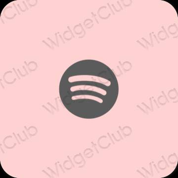 Estetik pembe Spotify uygulama simgeleri