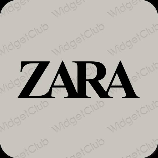 Estetický béžový ZARA ikony aplikací