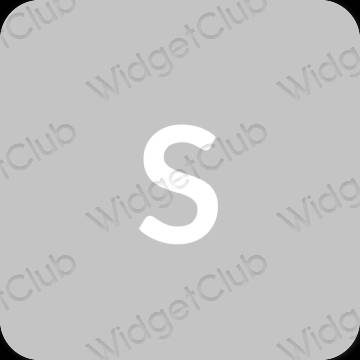Estetsko siva SHEIN ikone aplikacij