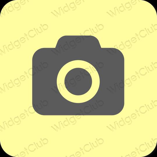 эстетический желтый Camera значки приложений