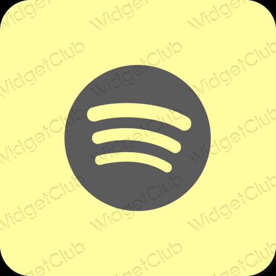 Estetisk gul Spotify app ikoner