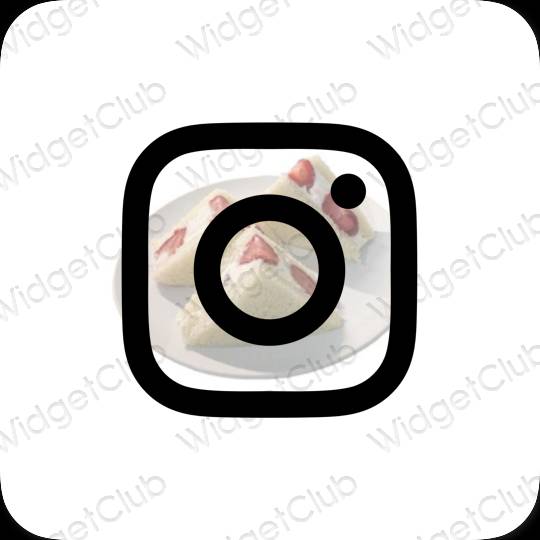 Estetyczne Instagram ikony aplikacji