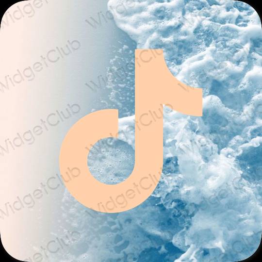 Estetický oranžový TikTok ikony aplikací