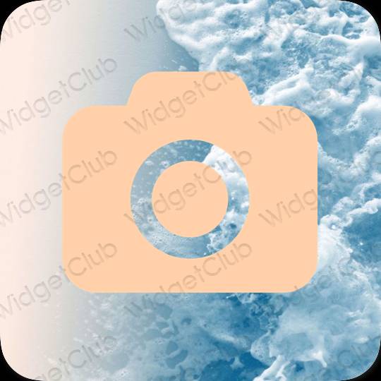 Estético naranja Camera iconos de aplicaciones