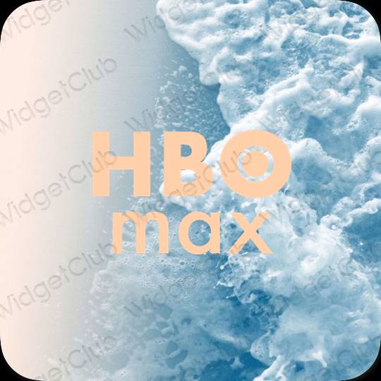 Estético naranja HBO MAX iconos de aplicaciones