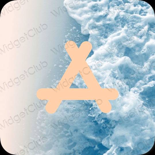 زیبایی شناسی نارنجی AppStore آیکون های برنامه