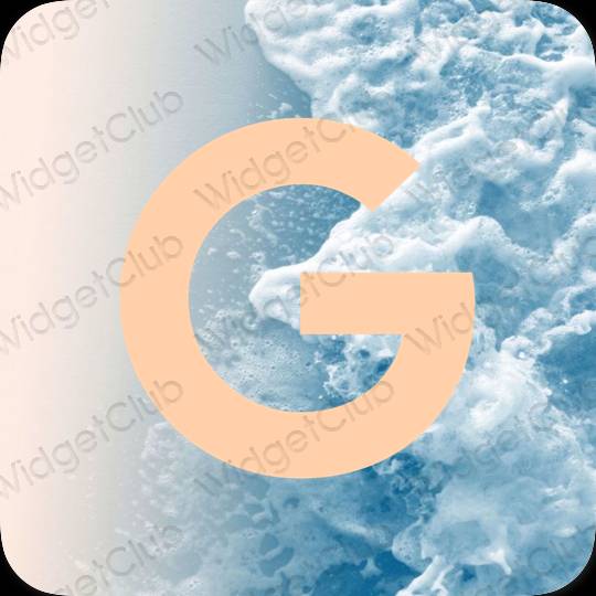 زیبایی شناسی نارنجی Google آیکون های برنامه