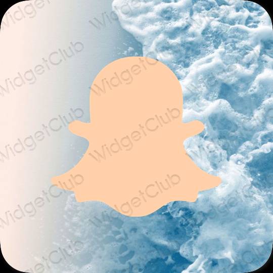 Esthétique orange snapchat icônes d'application