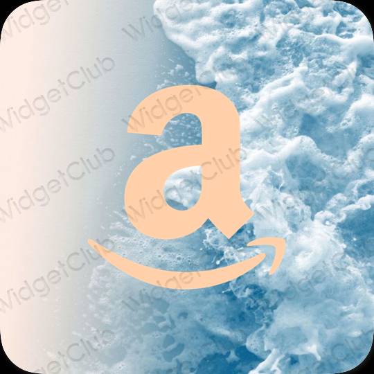 Estetický oranžový Amazon ikony aplikací