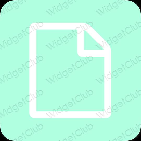Aesthetic pastel blue Files app icons