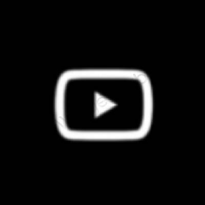 Estetski crno Youtube ikone aplikacija