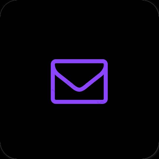 Æstetisk sort Mail app ikoner
