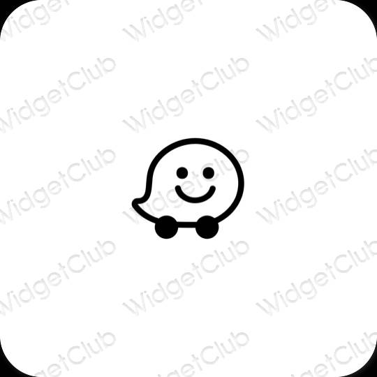 Æstetiske Waze app-ikoner