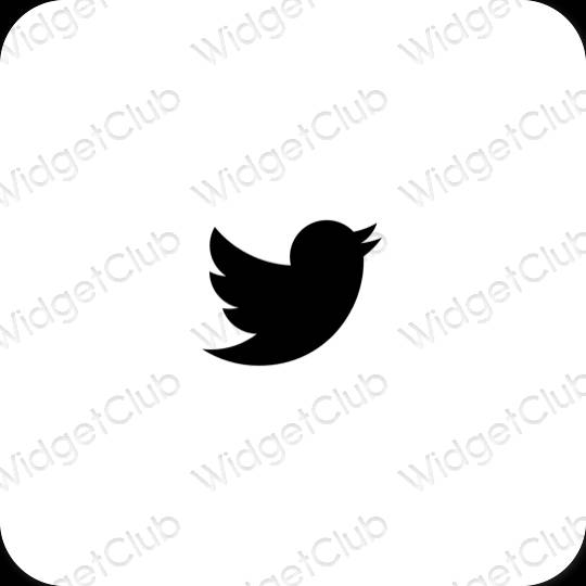 Esthetische Twitter app-pictogrammen