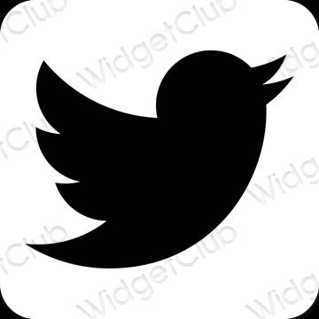 Icônes d'application Twitter esthétiques