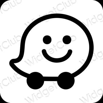 Esthetische Waze app-pictogrammen