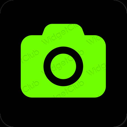 Thẩm mỹ màu xanh lá Camera biểu tượng ứng dụng