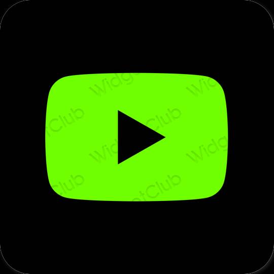 Ästhetisch grün Youtube App-Symbole