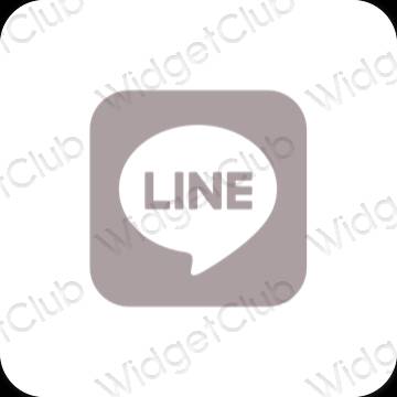 Ikon aplikasi estetika LINE