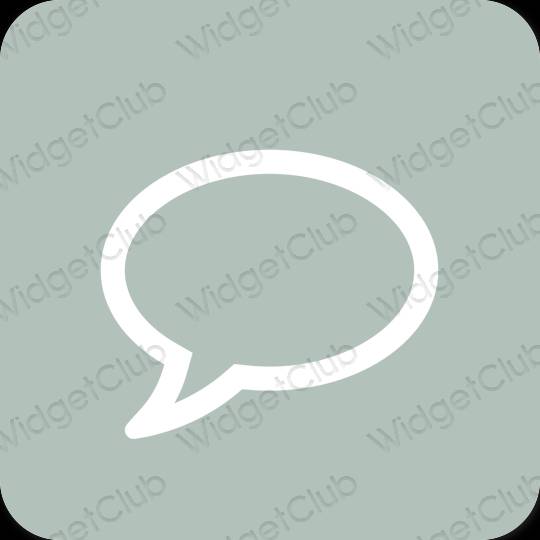 Estetický zelená Messages ikony aplikací