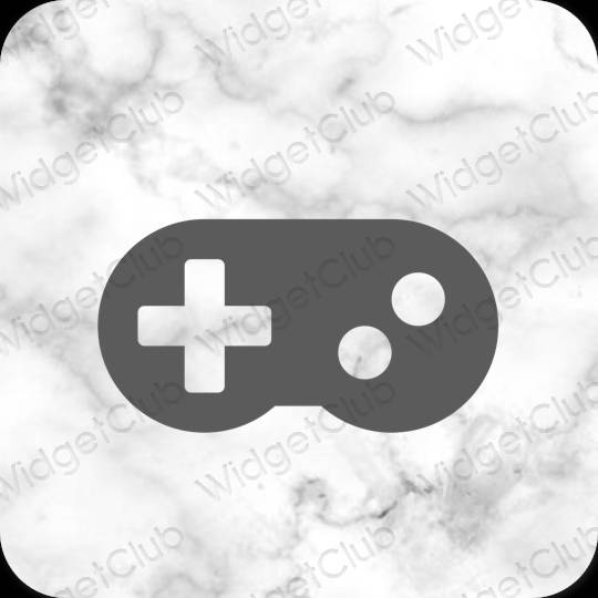 Estético gris Game iconos de aplicaciones