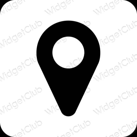 Ästhetische Map App-Symbole