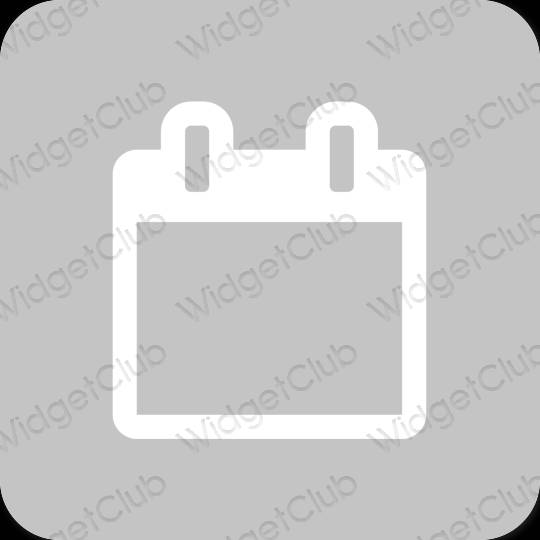 Aesthetic gray Calendar app icons