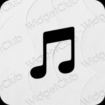 Æstetisk grå LINE MUSIC app ikoner