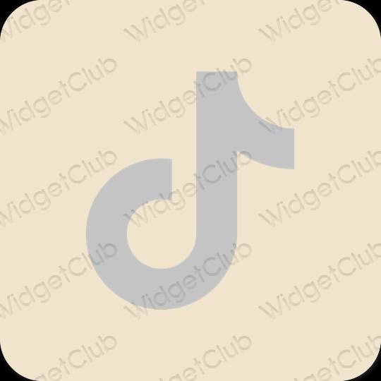 Estetisk beige TikTok app ikoner