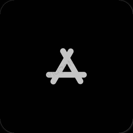 Estetis hitam AppStore ikon aplikasi