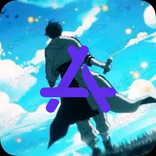 Aesthetic blue AppStore app icons