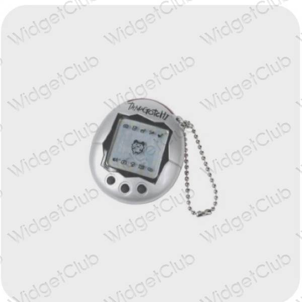 Естетичен сиво Settings икони на приложения