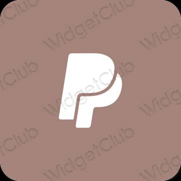 Estetik coklat PayPay ikon aplikasi
