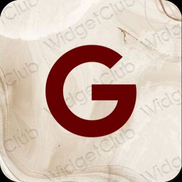 Esteetiline pruun Google rakenduste ikoonid