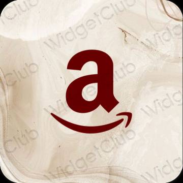 Estetyka brązowy Amazon ikony aplikacji