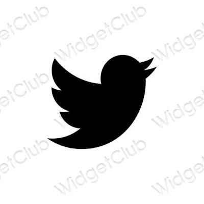 جمالية Twitter أيقونات التطبيقات