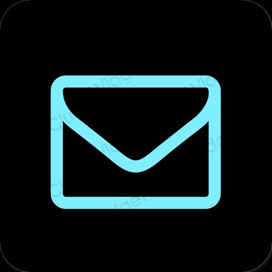 אֶסתֵטִי שָׁחוֹר Mail סמלי אפליקציה