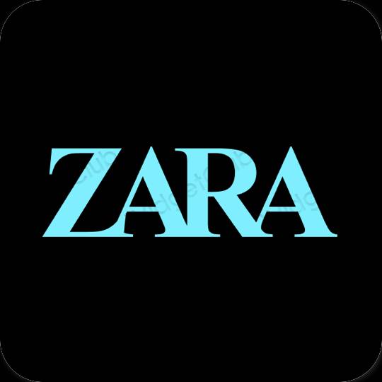 미적인 검은색 ZARA 앱 아이콘
