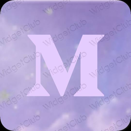 Aesthetic purple Gmail app icons
